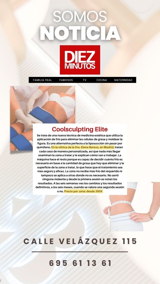 Clinica EB en la revista Diez Minutos con Coolsculpting elite